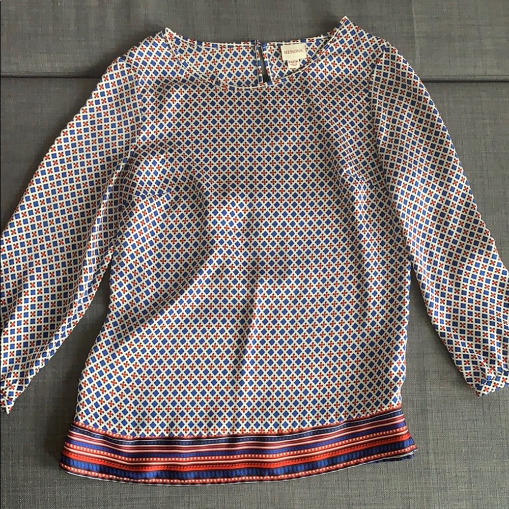 Patterned Mid sleeve Blouse